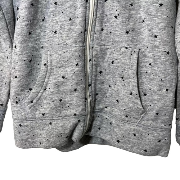 Old Navy Girls Full Zip Hoodie Sweatshirt Small Star Pattern Pockets Knit Top - Picture 5 of 5